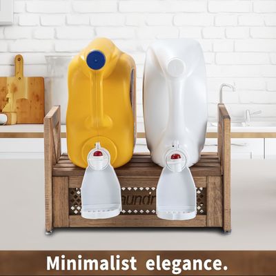 Holz-Wäsche-Organisator Dauerhalter Stand für Waschmittel Weichmacher erhöht den Charme des Bauernhauses