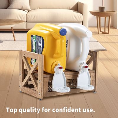 Holz-Wäsche-Organisator Dauerhalter Stand für Waschmittel Weichmacher erhöht den Charme des Bauernhauses