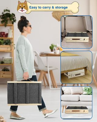 Holzklappbare tragbare Rampen für Haustiere Holzhundschritt für das Bett Kiefer Holzverstellbare Rampen für Hunde