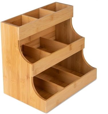 Weitere Geschenke Handwerk 3-Schicht Bambus Teebeutel Lagerhalter hält 180 Beutel in Kiefernholz Farbe