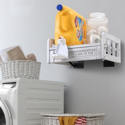 Verwandeln Sie Ihr Waschzimmer mit diesem Wandhalter und -regal