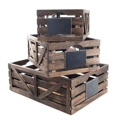 Vintage-Haus Garten Stapeln Holzkisten Rustikal Finish Braune Nistboxen