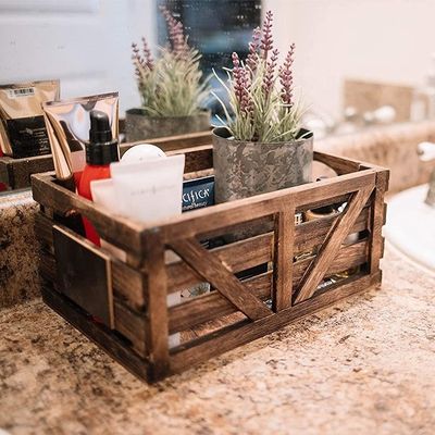 Vintage-Haus Garten Stapeln Holzkisten Rustikal Finish Braune Nistboxen