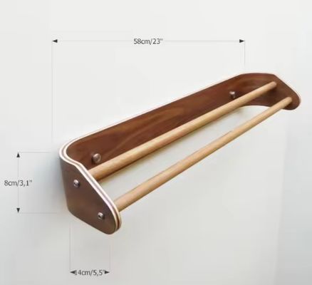 Holz-Doppelthandtuchstäbe Wandmontiertes Badhandtuchregal zum Halten von Küchengeräten