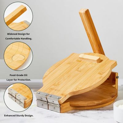 10 Zoll Durchmesser Bambus Tortilla Press Maker für hausgemachte mexikanische Tortillas angepasst