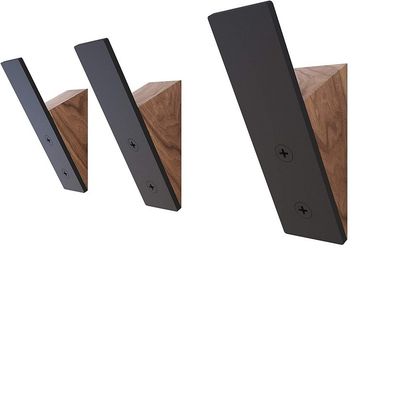 Wohnzimmermöbel hohe Menge Vorteil Schwarze Walnussholz Schwarze Metall Hut Haken