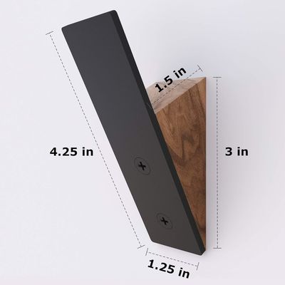 Wohnzimmermöbel hohe Menge Vorteil Schwarze Walnussholz Schwarze Metall Hut Haken