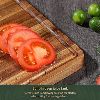 17x12 12x10 12x7 Zoll dickes Holzschneidebrett Set von 3 mit Griffe und Saft Rille