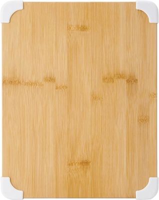 Nachhaltiges 11X14 Zoll Weißes, rutschfreudiges Bambus-Schnittbrett mit Saft-Rohrholz-Schnittbrett