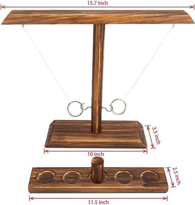 Solid Wooden Ring Hook Toss Spiel beliebt für Bar's Lernerfahrung angepasst