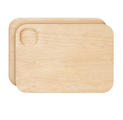 10 x 7 Zoll Birkenholz-Schnittbrett mit Lebensmittel-sicheren Mineralöl Wachs Finish beschichtet