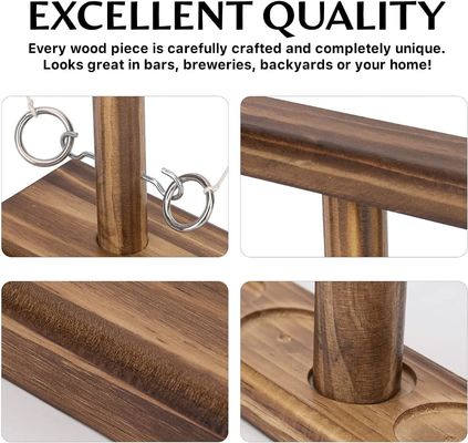 Solid Wooden Ring Hook Toss Spiel beliebt für Bar's Lernerfahrung angepasst