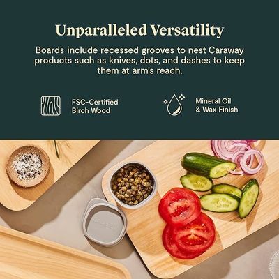 10 x 7 Zoll Birkenholz-Schnittbrett mit Lebensmittel-sicheren Mineralöl Wachs Finish beschichtet