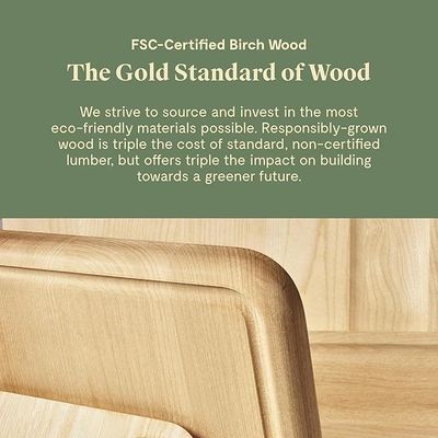 10 x 7 Zoll Birkenholz-Schnittbrett mit Lebensmittel-sicheren Mineralöl Wachs Finish beschichtet