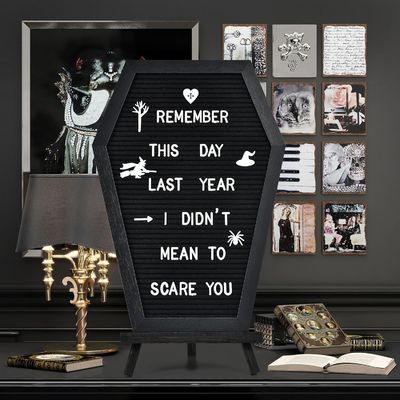 Customized Logo Akzeptabel Holzstand Sarg Briefbrett für Halloween-Versorgung