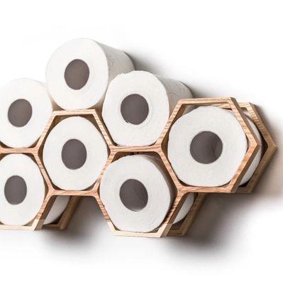 Wohnmöbel Holz-Honighals Wandmontage Toilettenpapierhalter mit Gewebe-Speicher