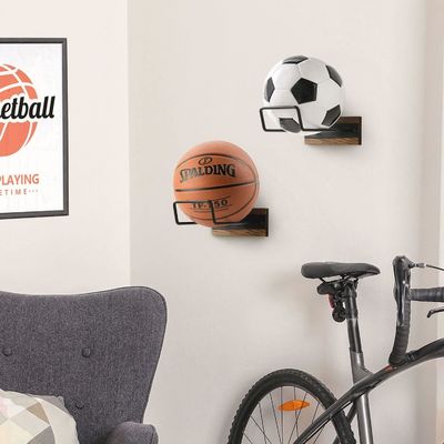 Wohnzimmermöbel Multi Sports Ball-Speicher-Rack mit Verbrennungsholz Wandhalterung