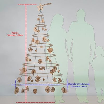 Schaffen Sie eine festliche Atmosphäre mit unserem Holz-Alberello-Weihnachtsbaum-Personallogo