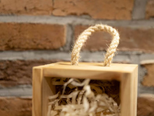 Rechteckige Holzweinkiste mit verbranntem Druck Personalisierte Hochzeitsfeier