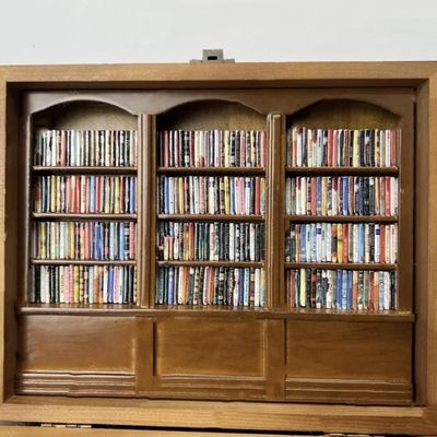 Holz Mini-Buch Streichholz-Display Bücherregal Schrank zeitgenössisches Design für die Wohnkultur