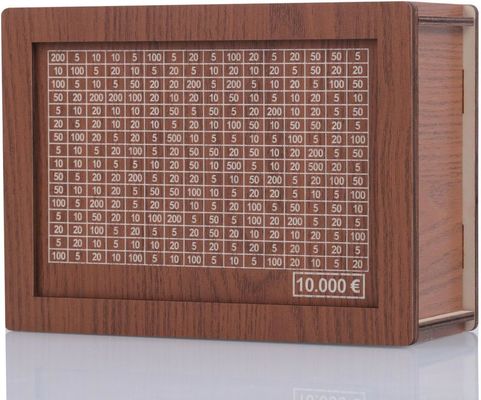 7.87 * 5.71 * 2.64 Zoll Holz Geldbanken für Erwachsene anpassbar und langlebig