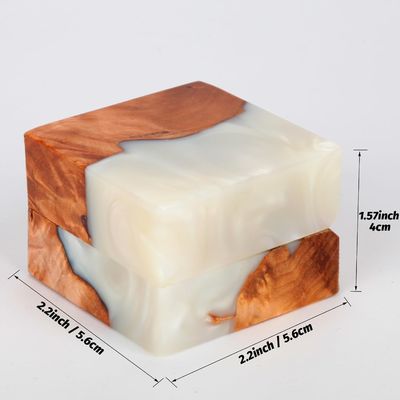 Elegante Einzelschlitze Holzringbox für kleine handgefertigte Vintage-Schmuckverpackungen