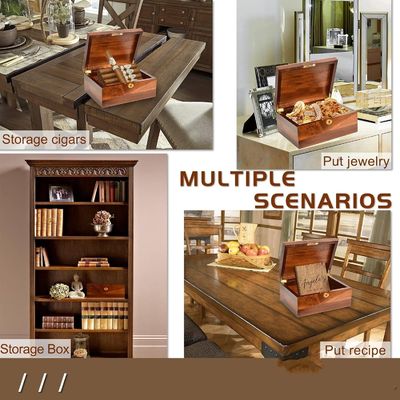 Handgefertigte, massiv aus Akazienholz gefertigte Schachtel mit Scharnierdeckel ideal für Geschenkverpackungen