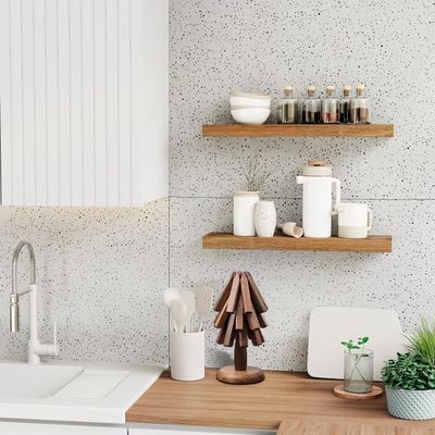 Customized Logo Akzeptables Holz Schwarz Walnuss Trivet Set für heiße Gerichte und Töpfe