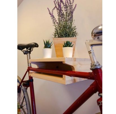 Holz Fahrrad Wand Hanger mit individuellem Logo Fahrradhalter Stand und Regal