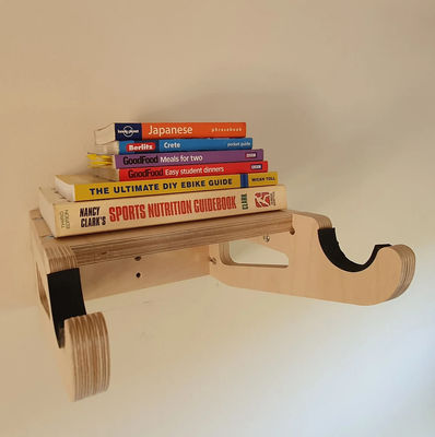 Wohnzimmer Holzfahrrad Wandmontage mit Regal Multifunktionales und intelligentes Speicherdesign