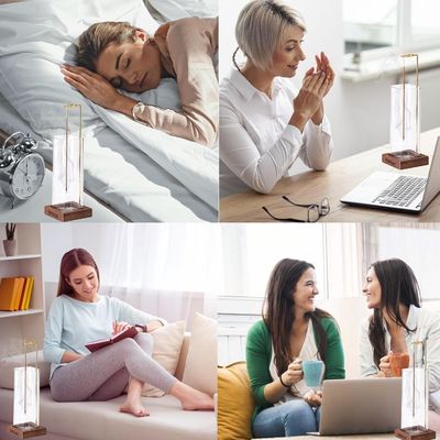 Umweltfreundliche Holz-Weihrauchhalter mit Glas-Aschefänger Anti-Asche-Weihrauchbrenner