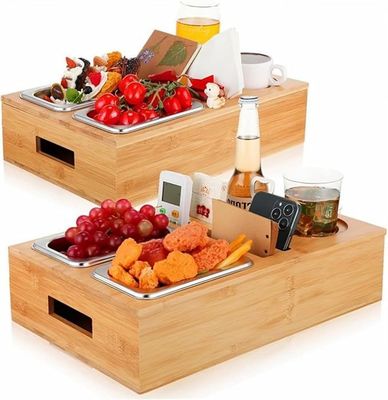 Geschenkpaket Entfernbares Deckel Design Becher und Getränke Halter mit Snack Tray für Mitte der Couch