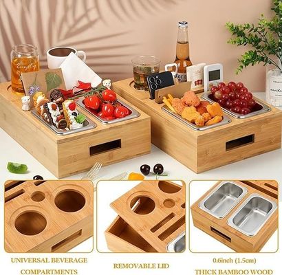 Geschenkpaket Entfernbares Deckel Design Becher und Getränke Halter mit Snack Tray für Mitte der Couch