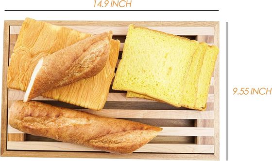 12.6"x12.6"x1.96" Schneidblöcke Holz Brot Schnittbrett Servieren Tablett für die Küche