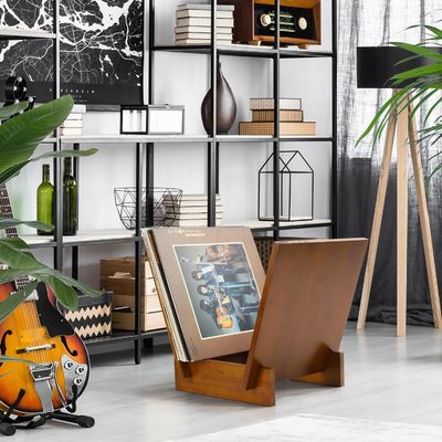 Holz-Vinyl-Plattenhalter Halten Sie Ihre Platten mit diesem Regal in perfektem Zustand