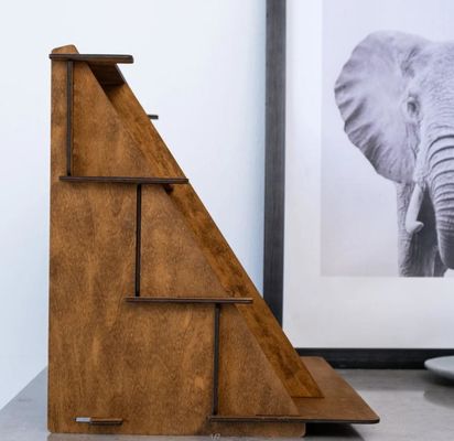 Holz-Schmuck-Display-Stand mit individuellem Seidenbildschirm