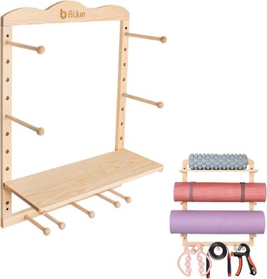 Küchenspeicherregal Yoga-Mattenhalter Wandmontage für individuelle Größe Fitnessstudio Organisation