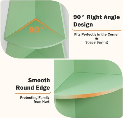 Design Stil Moderne hohe Eckregale für Kinder 5 Stufe Baum Bücherregal Eckbuchregal