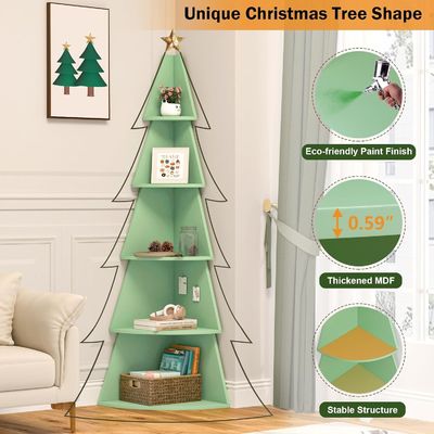 Design Stil Moderne hohe Eckregale für Kinder 5 Stufe Baum Bücherregal Eckbuchregal