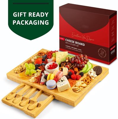 Auswahl Custom 4 Edelstahl Messer Dicke Holz Server Holz Bambus Charcuterie Board