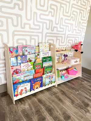 Montessori Holzmöbel Kindergarten Geschenk Holz Bücherregal für Funktion Platz sparen