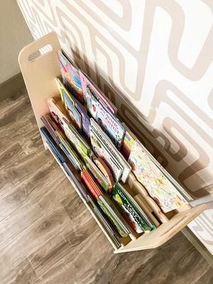 Montessori Holzmöbel Kindergarten Geschenk Holz Bücherregal für Funktion Platz sparen