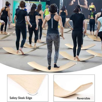 35 Zoll Naturholz Wackel Baby Balance Board Montessori Fitness Balance Kurvenbrett