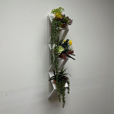 Zucker- oder Kräutergarten Holzwandpflanzer in Weiß mit individuellem Logo akzeptabel