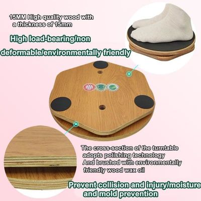 12 Zoll Holz Balance Board Anti-Skid Dance Wobble Board für die Wohnkultur
