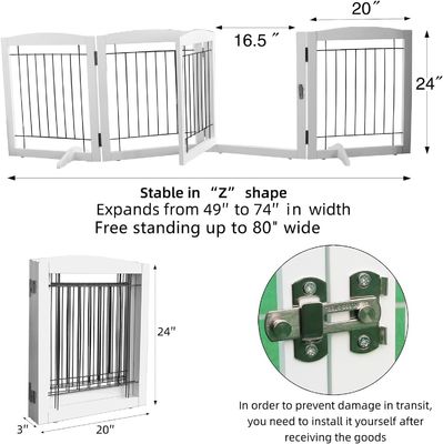 Hausgerät Holz Puppy Tor Treppen freistehende Klapptor für Innenräume