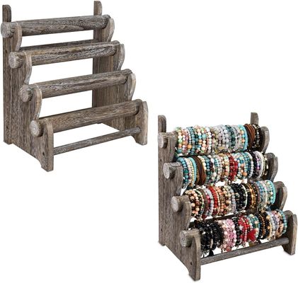 Holz 4 Stufe Schmuck Armband Anzeige Stand Organisator Halter Heimlager 12 W x 9 D x 14 H