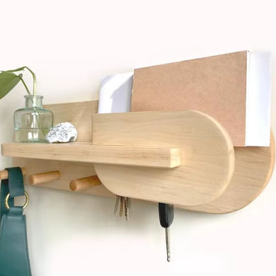 Wohnzimmer Eingang Organisator Wandmontage Mantelregal mit individuellem Logo Schlüsselhalter