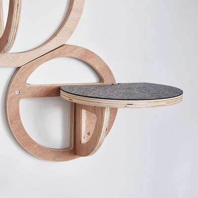 Holz Wand montierte Katzenregale Set von 3 nachhaltigen Katzenhaus für Katzen Kiefer Sperrholz