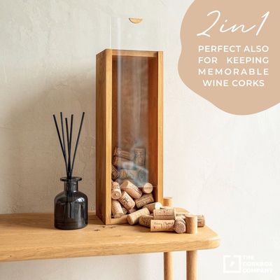 Rechteckige Holzweinkiste mit Gravur, persönliche Flaschenbox, einzigartige Geburtstagsgeschenkidee